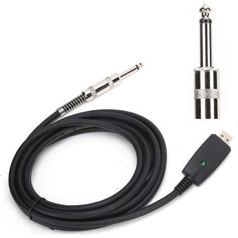 Câble adaptateur audio USB mâle vers jack 6,35 mm mâle JORINDO JD6222 de 3 m pour guitare