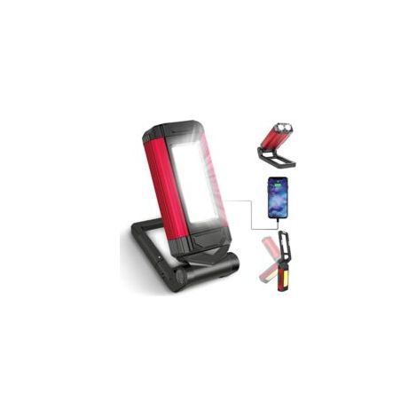 Lámpara de trabajo recargable y potente, linterna LED para taller con base magnética, linterna impermeable IPX6, 7 modos para mecánicos, ideal para emergencias, garaje y camping (1/5)