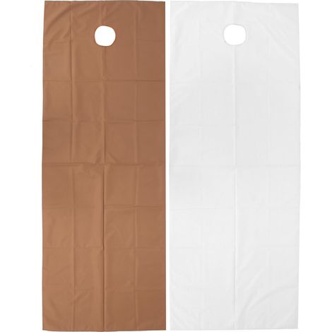 2 pièces Draps Jetables Respirants Imperméables en Polyester pour Table de Massage Salon de Beauté (Blanc Café Foncé) (1/5)