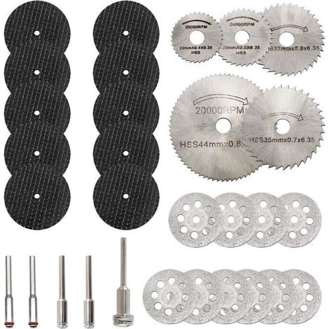 Pair Lame de scie en acier à grande vitesse travail du bois petite lame de scie lame de coupe mince meulage électrique perceuse électrique lame de scie circulaire accessoires électriques ensemble de l