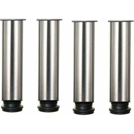 Set aus 4 verstellbaren Möbelfüßen aus Edelstahl mit einer maximalen Höhe von 25 cm, ideal für Sofas, Tische und Schränke. (1/5)