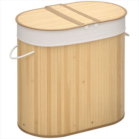 Accessoire de nettoyage Panier à linge 100L en bambou (1/5)