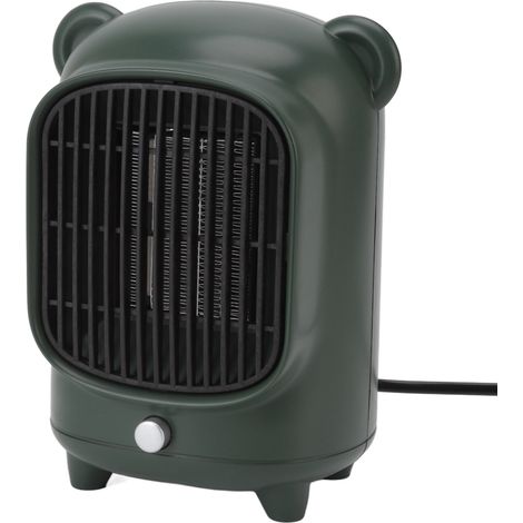 Chauffage d'appoint silencieux et rapide, mini-chauffage électrique portable vert pour bureau, dortoir et maison, prise UE 220-240 V (1/5)