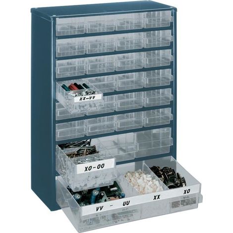 Magasin 'Š¢ tiroirs avec 28 tiroirs assortis bleus (1/2)