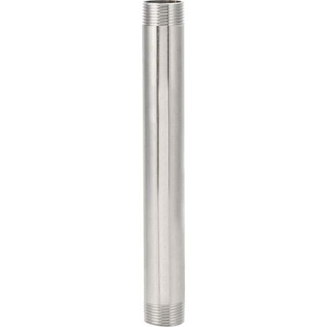 Raccords de tuyauterie en acier inoxydable, raccords de tuyauterie d'adaptateur de connecteur de mamelon de tuyau vissés à filetage mâle longueur de 7,9 "(G3 / 4) (1/5)