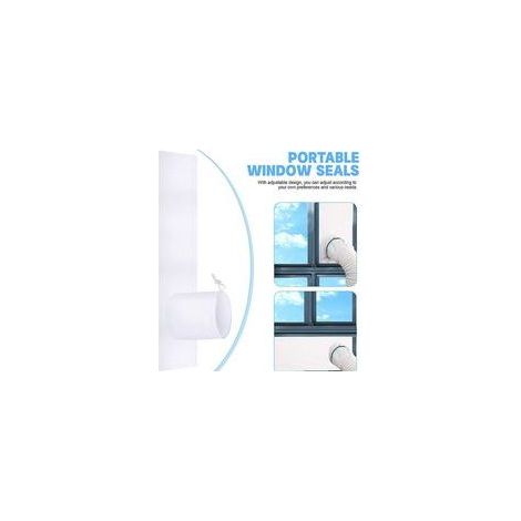 Joint d'étanchéité portable pour fenêtre de climatiseur – Protège du vent et de la poussière – Facile à installer et à retirer (1/5)