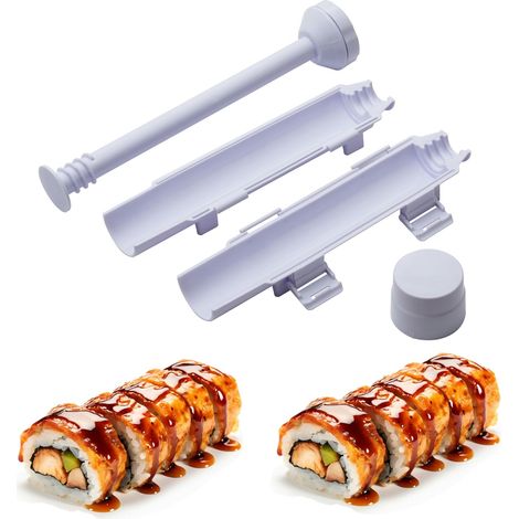 Sushi-Set, Plastikreis, Gemüse, Fleisch, Küchenutensilien zum Selbermachen (1/4)