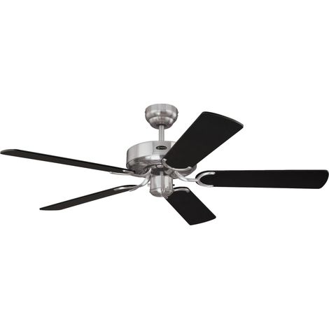 78370 Ventilatore da Soffitto per Interni Cyclone da 132 cm in Nichel Spazzolato (1/4)