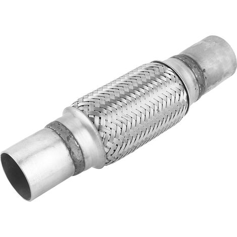 Tuyau flexible d'échappement 1,75 x 10 po en acier inoxydable ondulé, pièce universelle (1/5)
