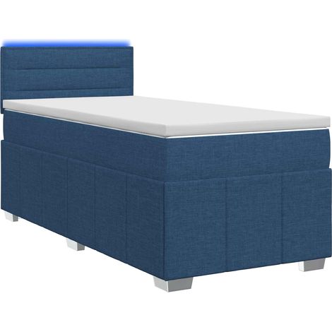 Maison Exclusive - Boxspringbett mit Matratze mit Kopfteil Blau 1 (1/5)