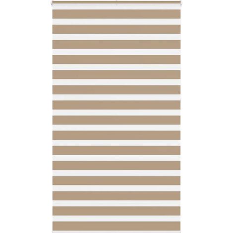Doppelrollo Sandbraun 125x230 cm Stoffbreite 120,9 cm Polyester