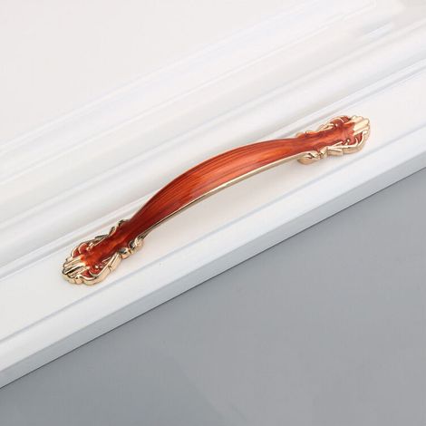 royaluxe - 4 pièces Meubles Porte tiroir Tirer poignée Armoire Tirer poignée Cuisine Boutons Armoire matériel poignée Tirer Meubles Meubles Porte Tirer(distance des trous 96 mm, modèle rouge) (1/3)