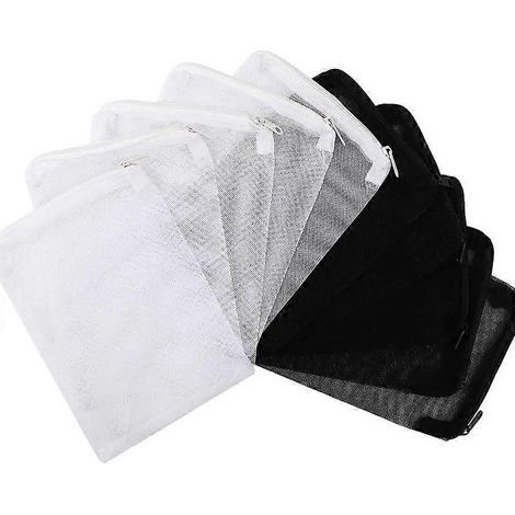 40 pièces aquarium Filter Bags Media Mesh Filter Bags avec Zipper pour Charcoal Pelletized Remove, blanc et noir (1/5)