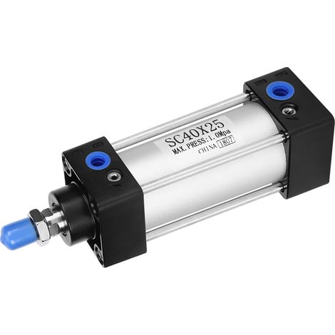 Vérin pneumatique double effet, SC40, composants standard en alliage d'aluminium, SC40x25 (1/5)