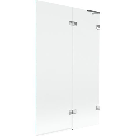 Mexen Lunar L Badewannenfaltwand 2-teilig rechts 110 x 150 cm, transparent, Chrom - 897L-110-100-01-00-P (1/5)