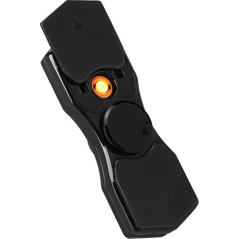 Briquet rechargeable anti-stress tendance avec lampe de secours, cadeau pour homme, noir (1/5)