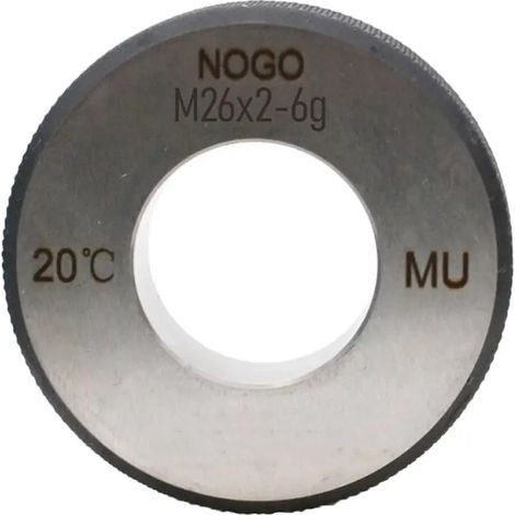 Bague lisse n'entre pas pour filetage M 26 x 2,00 / 6g -