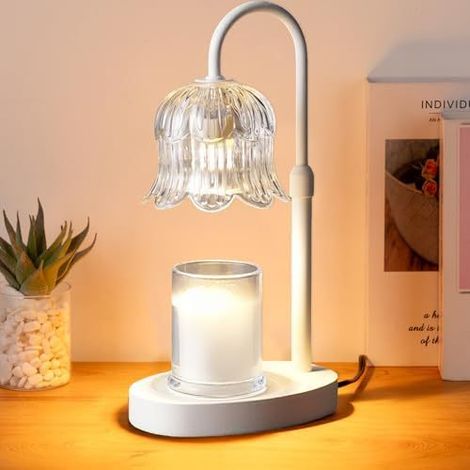 Lampe de chevet, lumière à intensité variable avec minuterie, lampe d'ambiance décorative (blanche, sans parfum) (1/5)