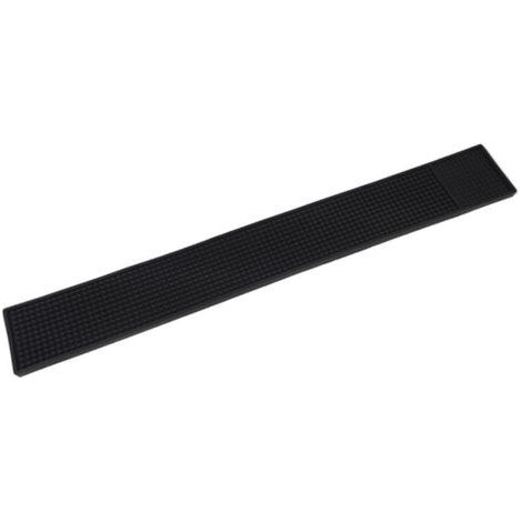 schwarze Abtropfmatte, 60 x 8 cm, Abtropfmatte, spülmaschinenfest, weicher Kunststoff, MUMU
