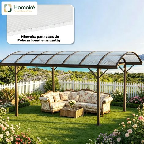 Weißes Gewächshaus aus Polyester und Polycarbonat 120 x 60 x 0,4 cm HOMAIRE (1/5)