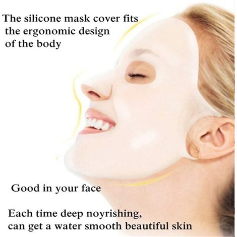 Masque de soin du visage en silicone réutilisable pour masque en tissu, masque imperméable réutilisable (1/5)