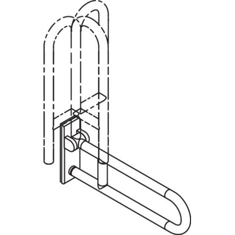 HEWI 801.50B107 95 poignée SK mobile, pivotante, mate (1/3)
