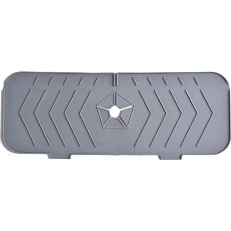 Cuisine Silicone Robinet Tapis Évier Splash Guard Robinet Drainage Tapis Séchage Pad Cuisine Salle De Bains Comptoir Protection Tapis 3 Couleurs gris (1/4)