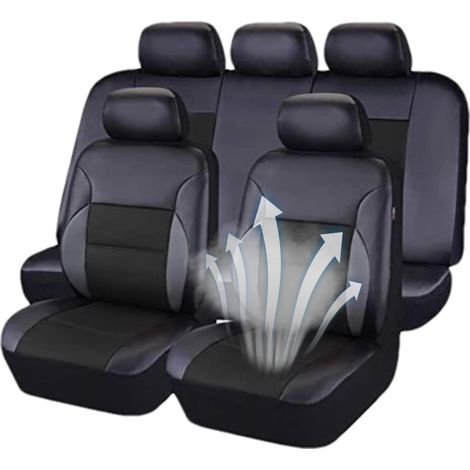 Housses de siège auto Housse de siège de voiture universelle confortable en cuir, facile à utiliser pour la plupart des voitures (1/5)