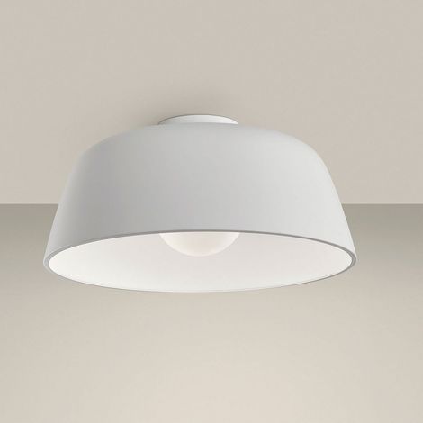LEDS C4 Miso Ø433mm Semi Plafonnier Cylindrique Large Blanc E27
