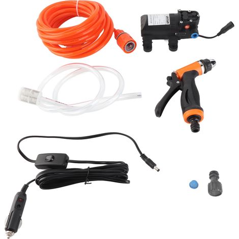 Hidrolimpiadora de alta presión de 12 V y 72 W, rosca macho G1/2, potente lavadora portátil para coches, jardín y vehículos. (1/5)