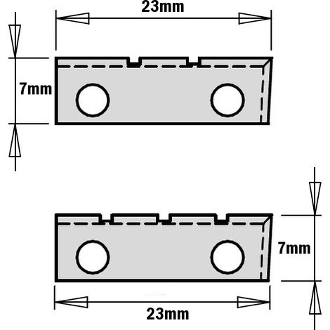 790.230.3R-X2 PAR HS WENDEPLATTEN 23X7X1.5MM HW