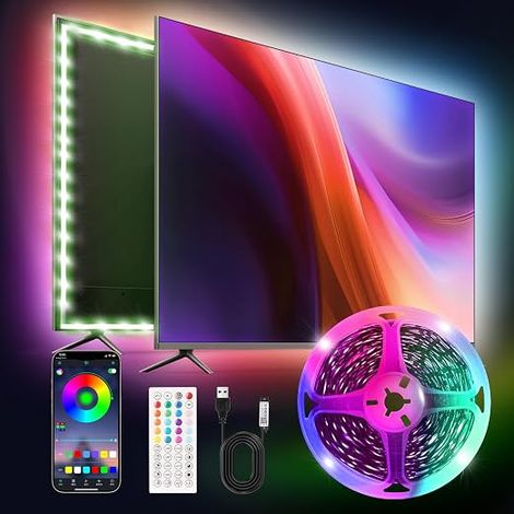 7M LED Strip, 30 LEDs/Metre, Multi-Color RGB LED Strip with Remote Control and App Control, Sync with Music Rhythm/Timer Function, for Decoration, Wedding, Bedroom, Party (1/5)