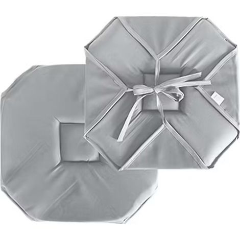 Galette de Chaise Uni "Basic" 40x40cm Gris Clair