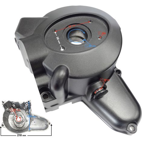 Couvercle de magnéto pour moteur horizontal Moretti 154FMI, 125 cm³, 4 temps, boîte manuelle 4 vitesses, noir (1/3)