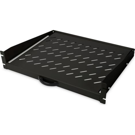 Ripiano Estensibile Digitus da 2U per Armadi Rack con Installazione Fissa Frontale, 367 mm, Nero (1/4)