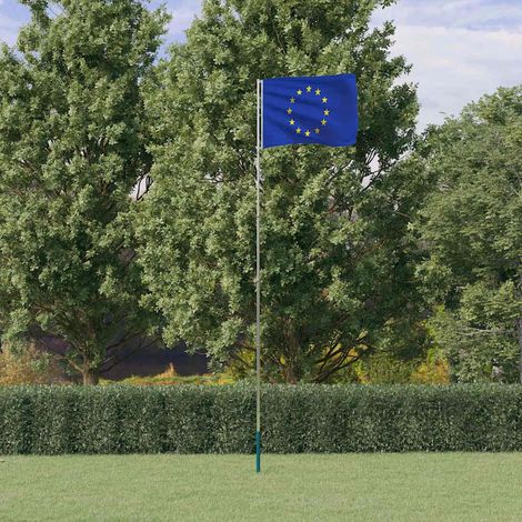 vidaXL Asta e Bandiera Europa 5,5 m Alluminio