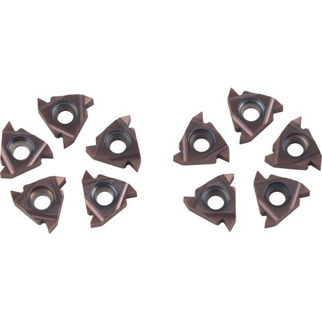 10 plaquettes de tournage AG55 16ER pour filetage CNC, lot de 10 inserts carbure (1/5)