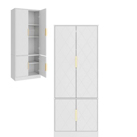 Schrank, verstellbar, 60 x 30 x 150 cm, weiß (1/5)