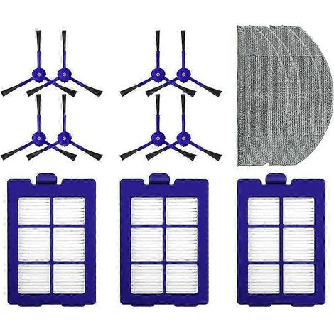Kit de 15 pièces d'accessoires KINCJON pour aspirateur robot X8 : filtre HEPA lavable, brosse latérale et chiffon de nettoyage. (1/5)