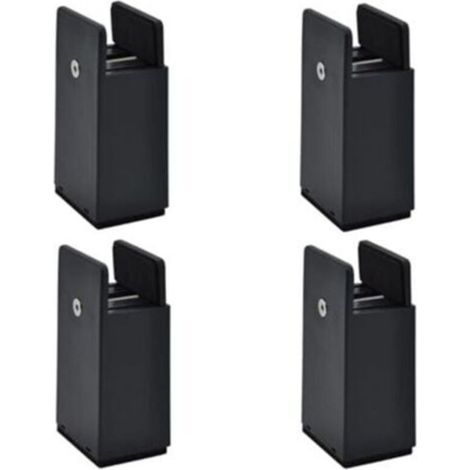 Furniture Leg Set of 4 Adjustable Furniture Riser Legs - Black - Height 100 mm - Suitable for 10-37 mm (1/5)
