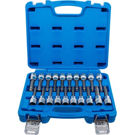 BGS Bit-Einsatz-Satz Antrieb Innenvierkant 12,5 mm (1/2") Innensechskant, T-Profil (für Torx), Innenvielzahn (für XZN) mit Kugelkopf 20tlg. - 5170 (1/5)