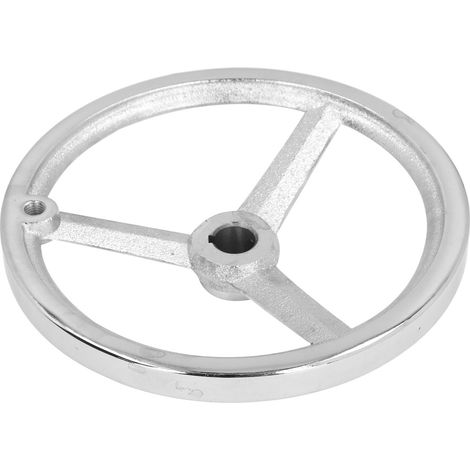 Volant à main rond en métal 22x250mm avec poignée tournante à 3 branches pour tour, fraiseuse et rectifieuse (1/5)