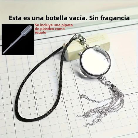 Pendentif décoratif pour voiture en acier inoxydable, flacon de parfum vide, flacon diffuseur de parfum vide (1/4)
