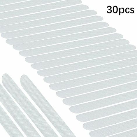 30 Pièces Autocollants Antidérapants, Autocollants de Douche Bandes de Sécurité de Bain Transparent Auto-adhésif Antidérapant Autocollants pour Baignoires Douches Marches d’escalier Fontainebleau (1/5)
