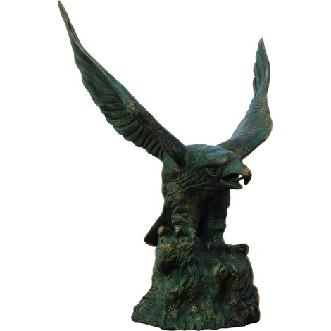 Aquila in ghisa Statua decorativa per il giardino 200x125x180 Statua grande per esterni