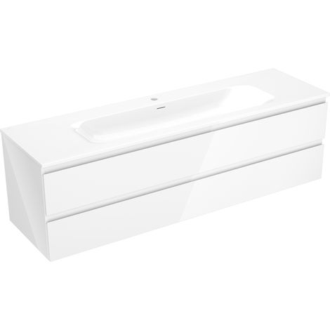 Mexen Orio armario de baño 160 cm con lavabo Vela, 2 cajones, blanco brillo - 91A10-16047-2-BFF00-W23M00 (1/5)