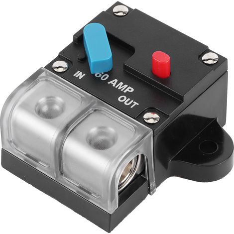 Coupe-circuit 12-24V 60A pour moteur de pêche, auto, bateau, moto, audio stéréo, porte-fusibles en ligne pour onduleur marin (1/5)