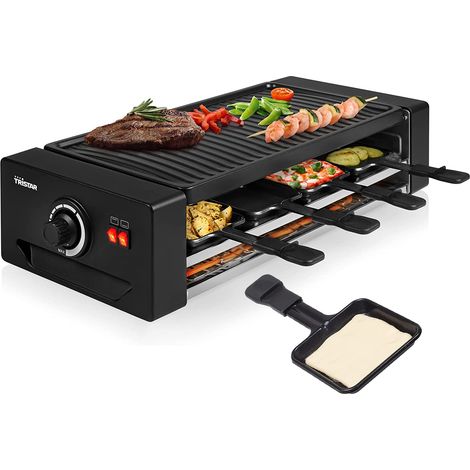 RACLETTE 4in1 für 2-8 Personen Partygrill Pizza, Griddle Grillplatte (1/5)