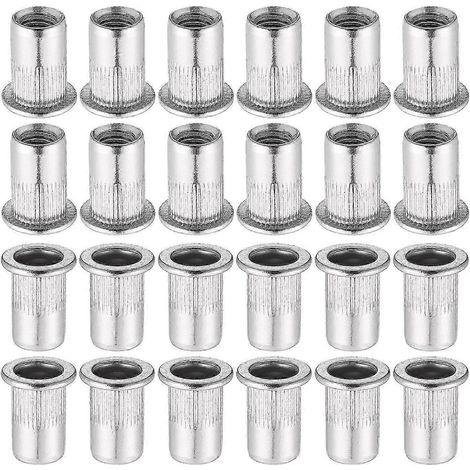 60 écrous à sertir aveugles à tête plate M8 en acier inoxydable 304 pour inserts filetés avec pince (1/5)