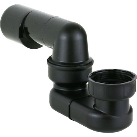 Sifone per colonna di scarico vasca con uscita Ø50 - 50 mm Vicario 805 Nero (1/4)